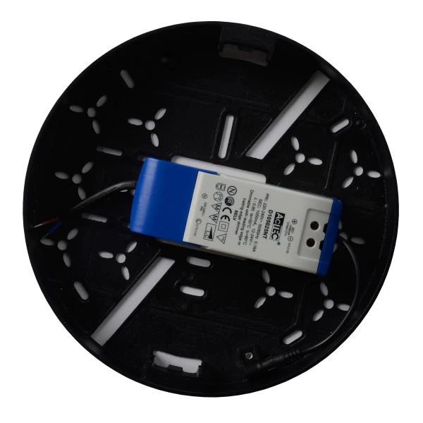 Lucide CERES-LED - Plafonnier Salle de bains - Ø 21,5 cm - LED Dim. - 1x30W 3000K - IP44 - Noir - détail 2